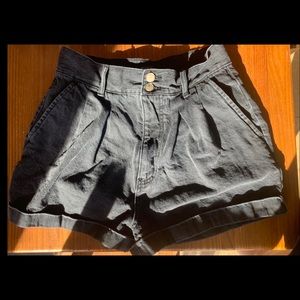 High waisted mom jean short